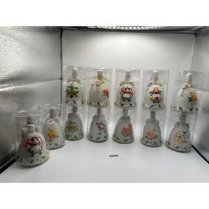 JCPenney Twelve Days‎ Of Christmas Ornament Collection Ceramic Bells Set#154
